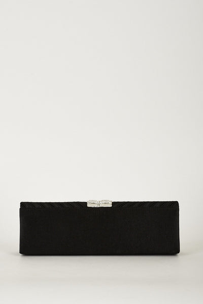 Black Evening Clutch Bag With Diamante