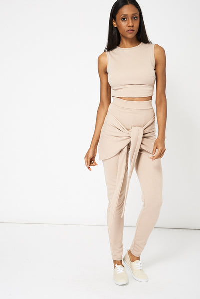 Beige Top And Trousers Set Ex-Branded