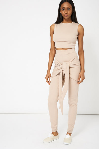 Beige Top And Trousers Set Ex-Branded