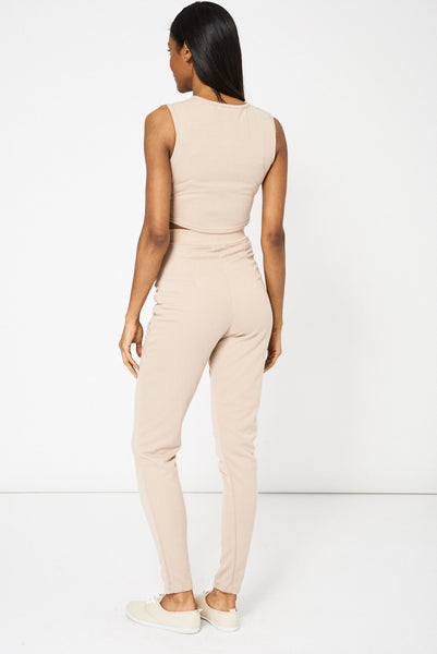 Beige Top And Trousers Set Ex-Branded