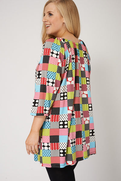 Colourful Polka Dot Patterned Top