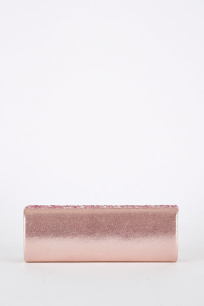 Sequin and Thread Design Clutch Bag