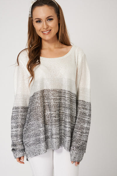 Baggy Fit Sequined Jumper