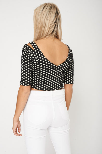 Cold Shoulder Crop Top Ex-Branded