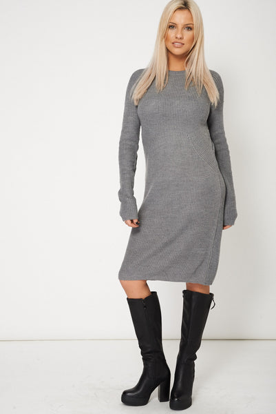 Basic Grey Jumper Dress