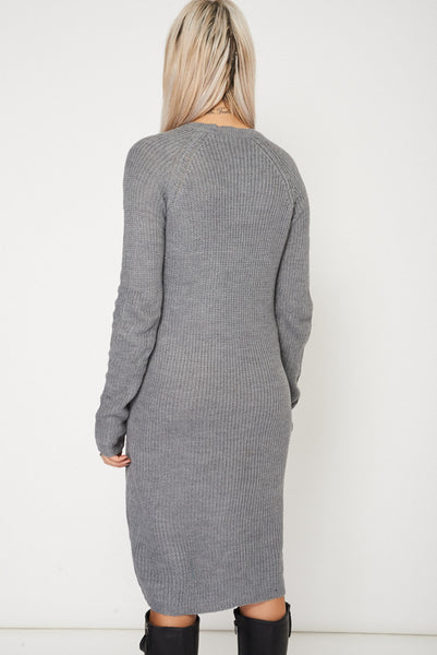 Basic Grey Jumper Dress