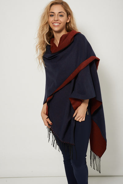 Reversible Super Soft Flannel Poncho