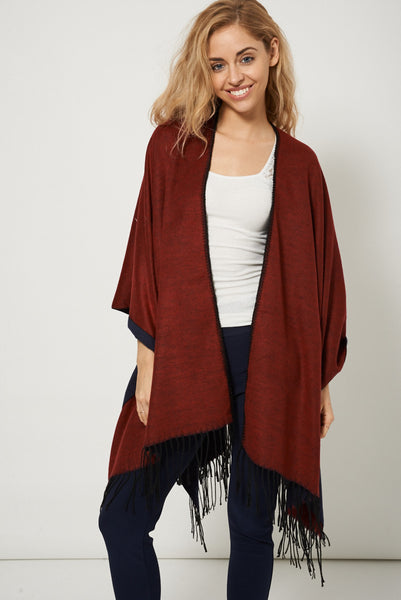 Reversible Super Soft Flannel Poncho