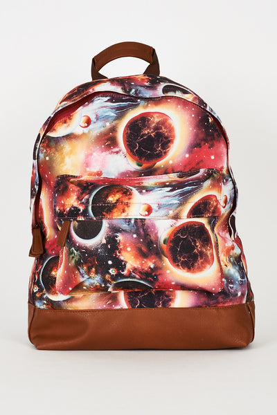 Galaxy Print Pink Canvas Backpack Design Bag