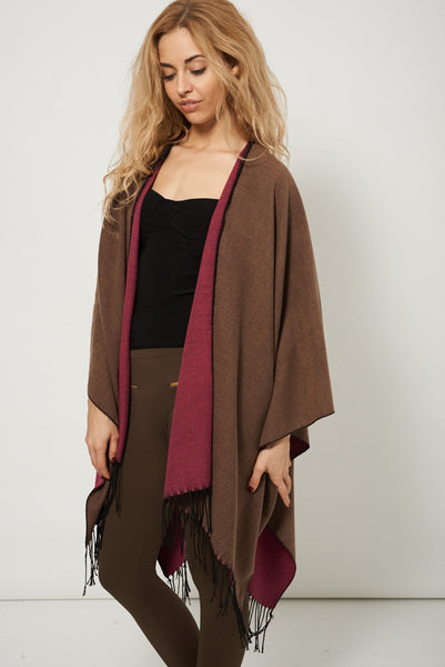 Reversible Winter Knitted Poncho