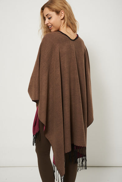 Reversible Winter Knitted Poncho