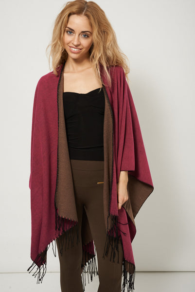 Reversible Winter Knitted Poncho