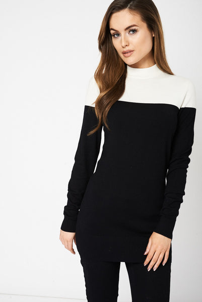 Monochrome Turtleneck Jumper Ex-Branded Available In Plus Sizes