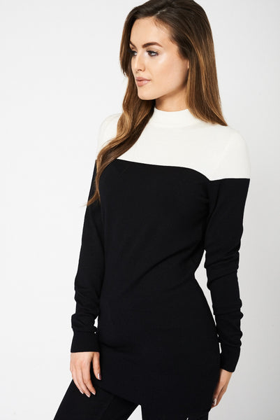 Monochrome Turtleneck Jumper Ex-Branded Available In Plus Sizes