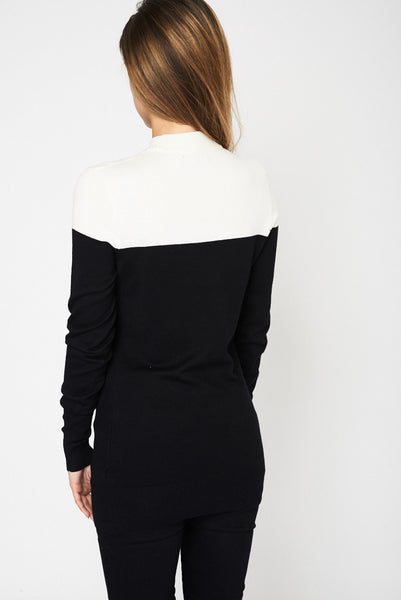 Monochrome Turtleneck Jumper Ex-Branded Available In Plus Sizes