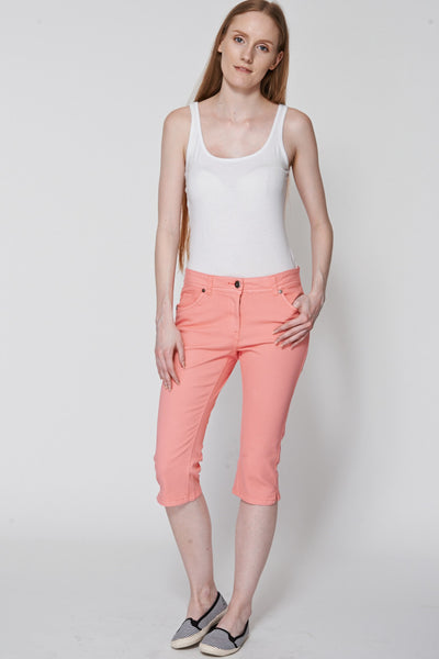 Pink Cropped Jeans