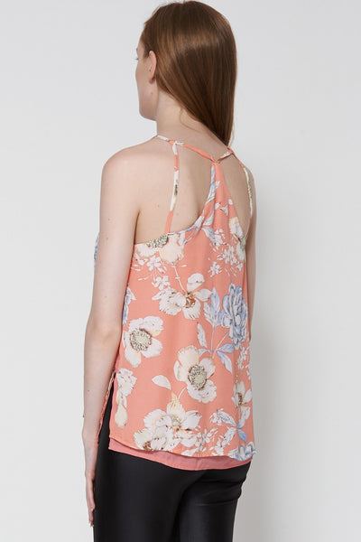 Floral Print Strap Detail Top Ex-Branded