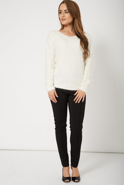 Soft Knit Cream Ladies Jumper