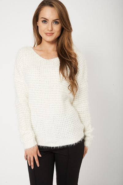 Soft Knit Cream Ladies Jumper