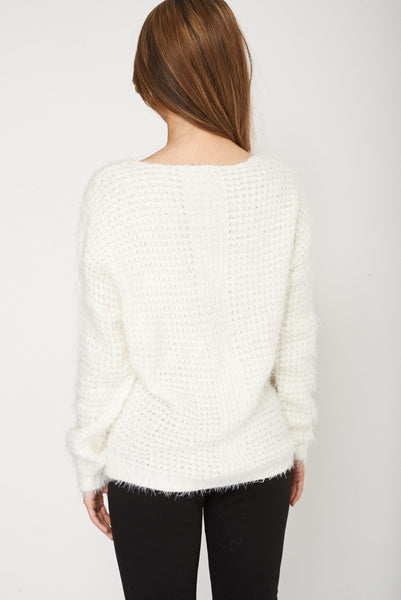 Soft Knit Cream Ladies Jumper