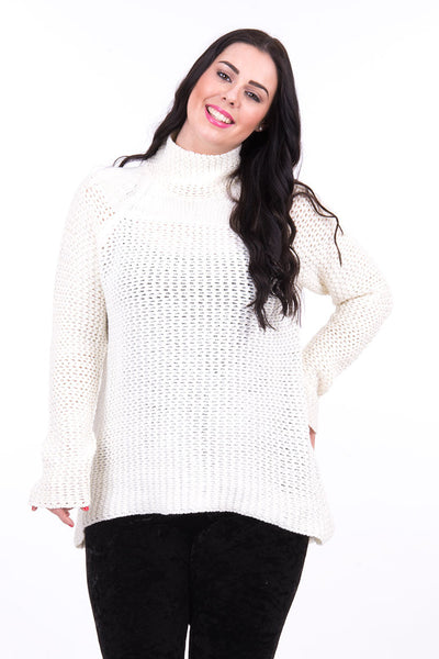 Dipped Hem Knitted Jumper