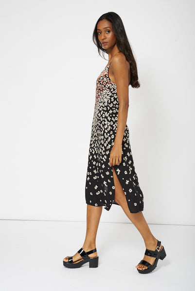 Floral Print Strappy Midi Dress Ex-Branded