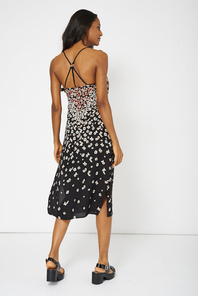 Floral Print Strappy Midi Dress Ex-Branded