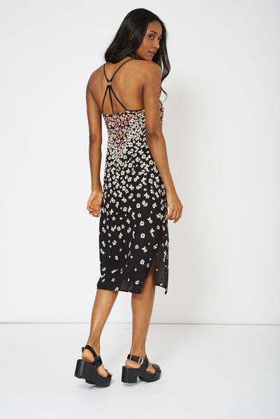 Floral Print Strappy Midi Dress Ex-Branded