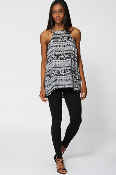 Paisley Print Strappy Long Top Ex-Branded
