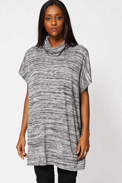 Burnout Cowl Neck Oversized Top