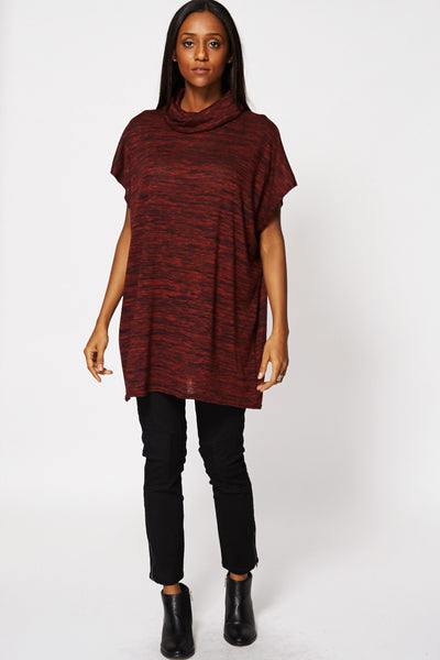 Burnout Cowl Neck Oversized Top