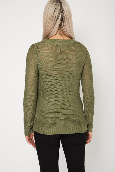 Loose Knit Round Neck Jumper