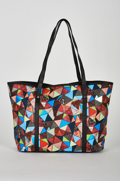 Abstract Design Textured Shopper Bag