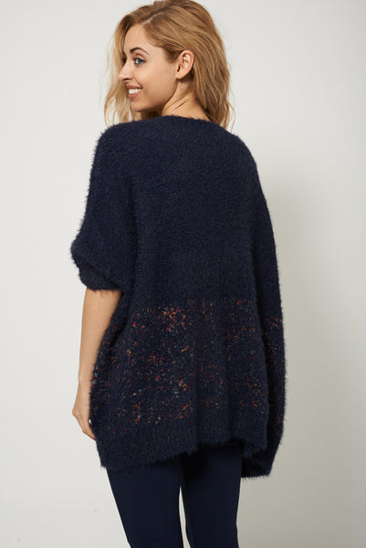 Coloured Stitched Super Soft Open Cardigan