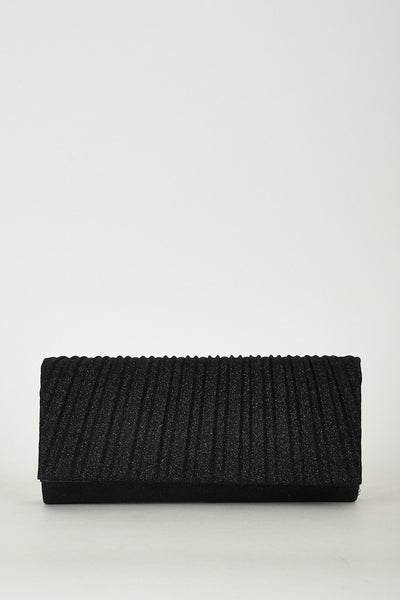 Sparkling Creased Design Clutchbag  For Ladies