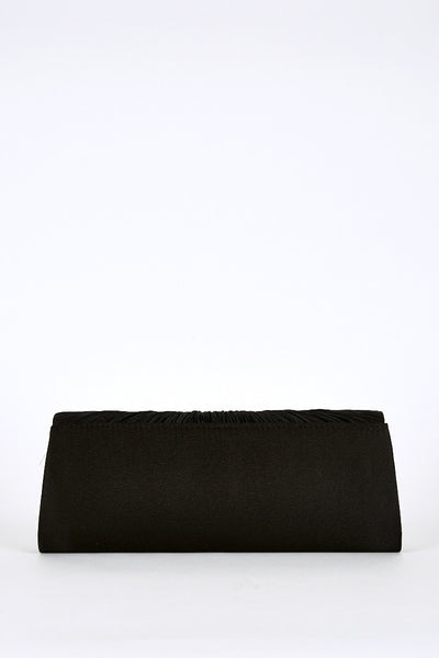 Creased Clutch Bag With Shiny Heart Detail