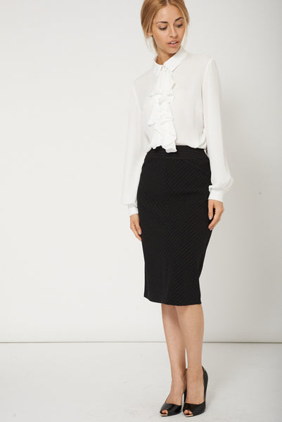 Smart Black Office Skirt For Ladies Available In Plus Sizes