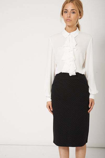 Smart Black Office Skirt For Ladies Available In Plus Sizes