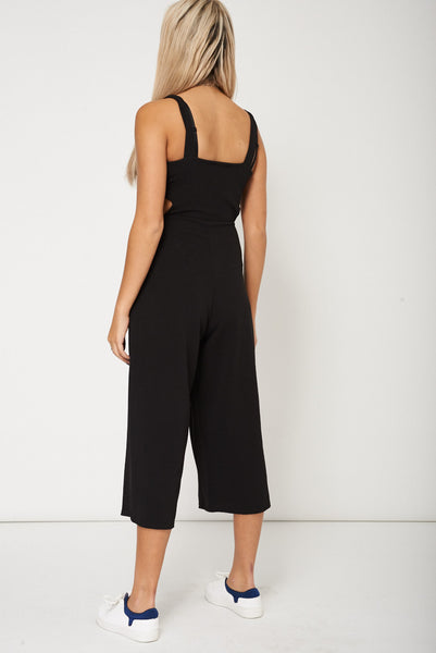 Lovely Black Jumpsuit With Cut Out Sides Ex-Branded Plus Sizes Available