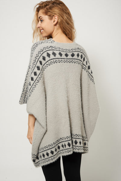 Luxury Fluffy Feel Grey Cardigan