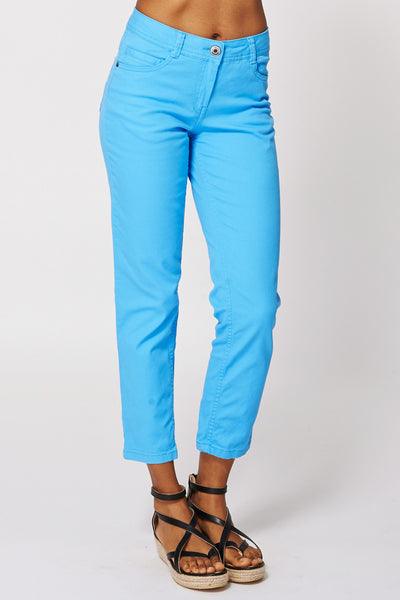 Blue Slim Leg Ankle Grazer Jeans