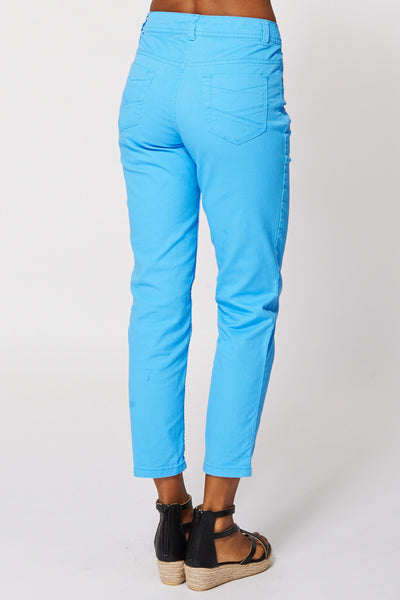 Blue Slim Leg Ankle Grazer Jeans