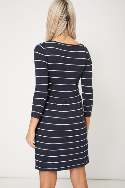 Stripe A-Line Tunic Dress Plus Sizes Available