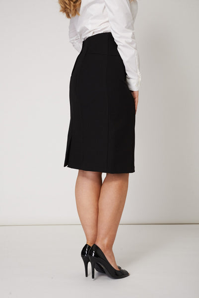 Knee Length Pencil Skirt With Back Zip Detail